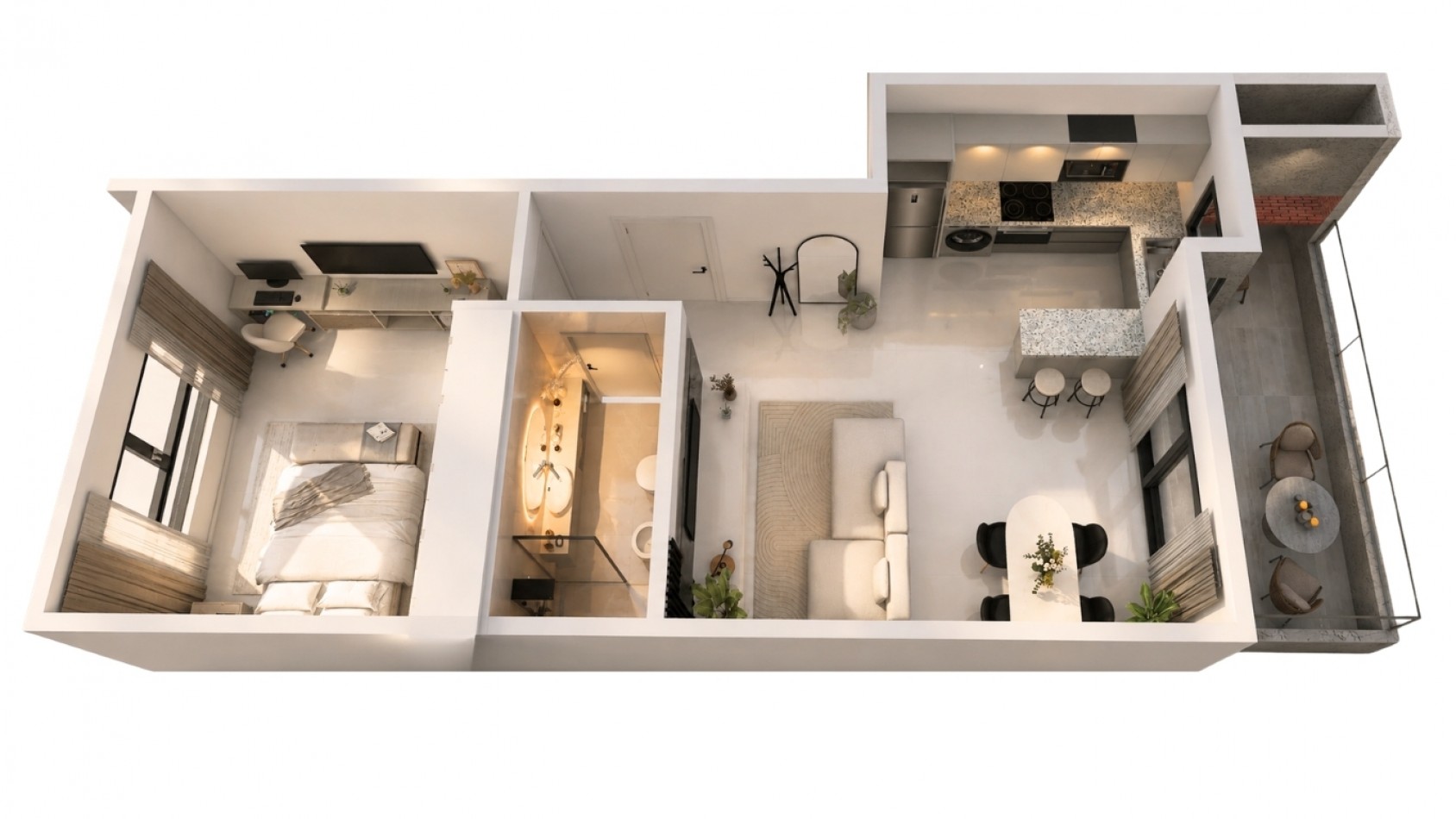 Gz - Departamento Dos Ambientes a Estrenar en Edificio Premium