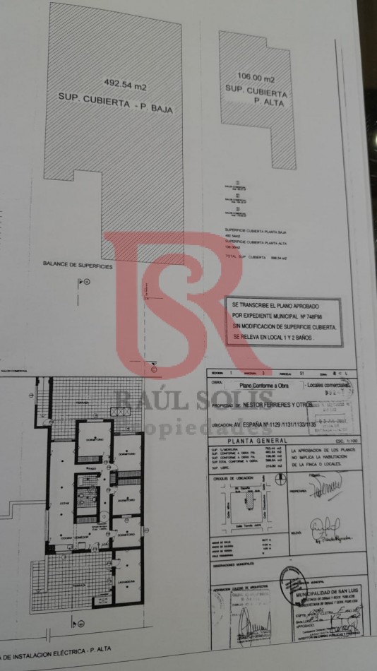 MS-Casa en 1er Piso en Av España Entre Chacabuco y Mitre -San Luis capital Excelente ubicacion!!!!!