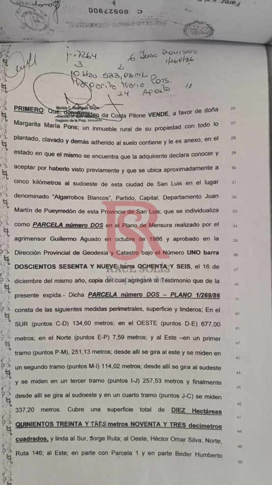 MS Campo de 10 Ha con vivienda de tres ambientes